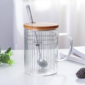 Simple Line Glass Coffee Mug