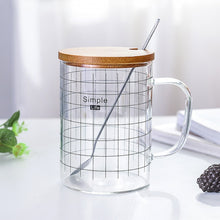 Load image into Gallery viewer, Simple Line Glass Coffee Mug