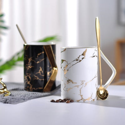 North European Gold Marbled Mark Mug